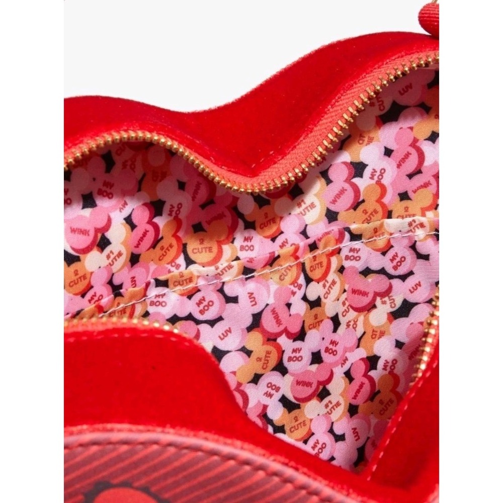 Loungefly Disney Mickey & Minnie Chocolate Scented Figural Heart Box Crossbody - Picture 4 of 4